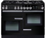 Rangemaster Professional Plus PROP110DFFGB/C Free Standing Range Cooker in Black / Chrome