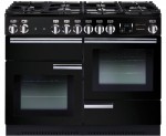 Rangemaster Professional Plus PROP110NGFGB/C Free Standing Range Cooker in Black / Chrome