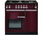 Rangemaster Professional Plus PROP90DFFCY/C Free Standing Range Cooker in Cranberry / Chrome