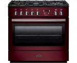 Rangemaster Professional Plus PROP90FXDFFCY/C Free Standing Range Cooker in Cranberry / Chrome