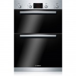 Bosch Serie 4 HBM43B150B Integrated Double Oven in Brushed Steel