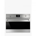 Smeg SF4390MCX Classic Compact Combination Microwave Oven, Stainless Steel